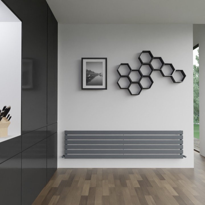 1850mm (w) x 440mm (h) Corwen Anthracite Flat Panel Horizontal