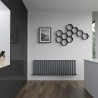 1380mm (w) x 500mm (h) Brecon Anthracite Oval Tube Vertical Radiator