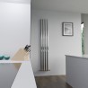 280mm (w) x 1800mm (h) "Brecon" Chrome Oval Tube Vertical Radiator (4 Sections)