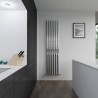 420mm (w) x 1800mm (h) Brecon Chrome Oval Tube Vertical Radiator