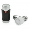 Modern Vee Designer Thermostatic Radiator Valves - Black Angled