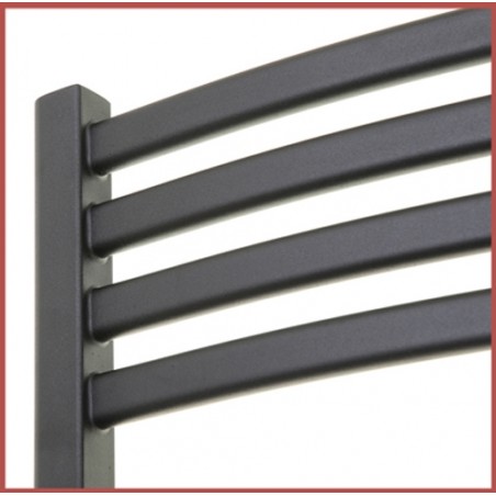 black electric towel rail