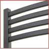 	500mm (w) x 1100mm (h) Electric Ellipse Black Towel Rail (Single Heat or Thermostatic Option)