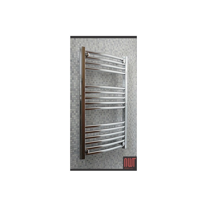 500mm  x 800mm Curved Chrome Towel Rail