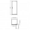Pacific 700mm Pivot Shower Door with Round Handle  - Technical