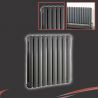 556mm (w) x 600mm (h) Elias Anthracite Vertical Column Radiator (9 Sections)