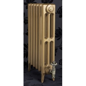 The "Gladstone" 3 Column 645mm (H) Traditional Victorian Cast Iron Radiator - Sovereign Gold