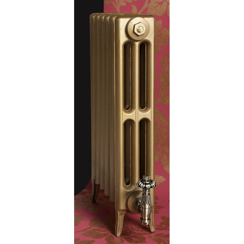 The "Gladstone" 3 Column 645mm (H) Traditional Victorian Cast Iron Radiator - Sovereign Gold