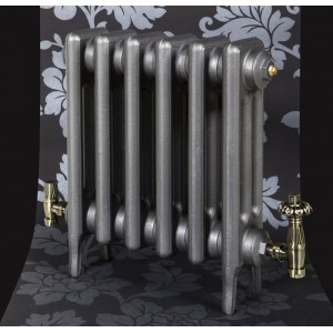 The "Gladstone" 3 Column 450mm (H) Traditional Victorian Cast Iron Radiator - Natural Cast