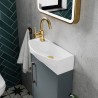 Juno Compact Coastal Grey 440mm Freestanding 1 Door Unit With 1 Tap Hole Basin Right Handed - Insitu