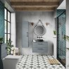 Juno Wall Hung 350 x 1433mm Bathroom Cabinet - Coastal Grey - Insitu
