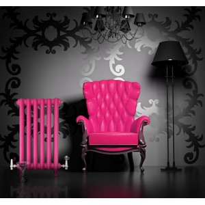 The "Neville" 2 Column 570mm (H) Traditional Victorian Cast Iron Radiator - Hot Pink