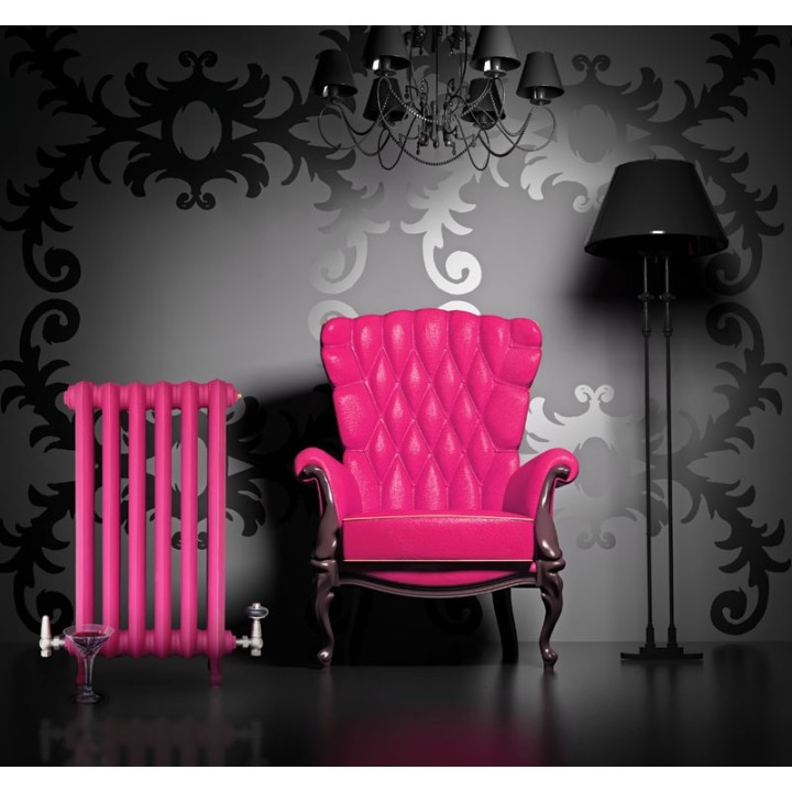 The "Neville" 2 Column 570mm (H) Traditional Victorian Cast Iron Radiator - Hot Pink
