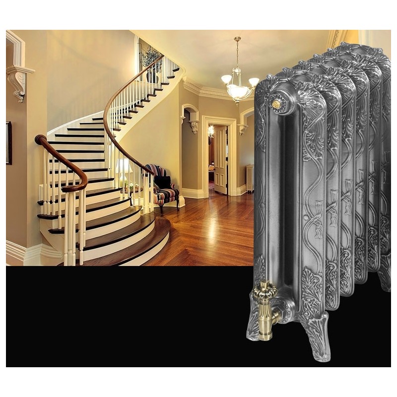 The "Marlborough" 2 Column 660mm (H) Traditional Victorian Cast Iron Radiator - Polished