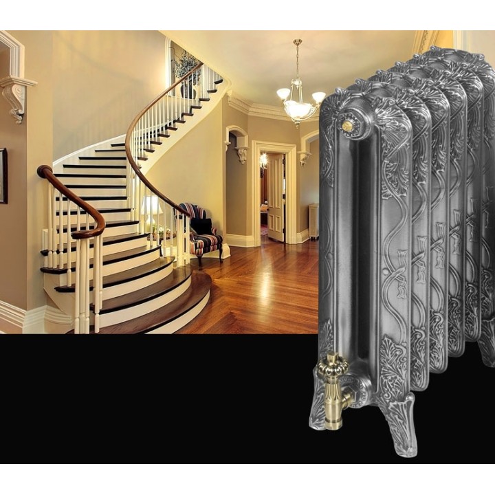 The "Marlborough" 2 Column 660mm (H) Traditional Victorian Cast Iron Radiator - Polished