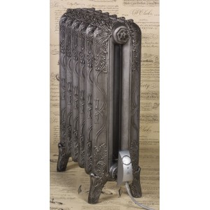 The "Marlborough" 2 Column 660mm (H) Traditional Victorian Cast Iron Radiator - Antiqued Pewter