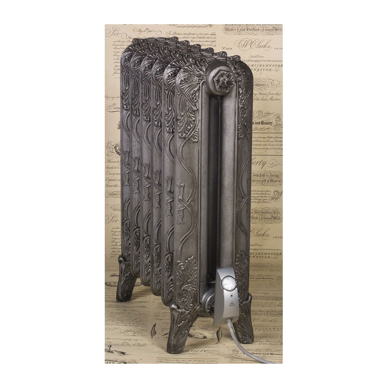 The "Marlborough" 2 Column 660mm (H) Traditional Victorian Cast Iron Radiator - Antiqued Pewter