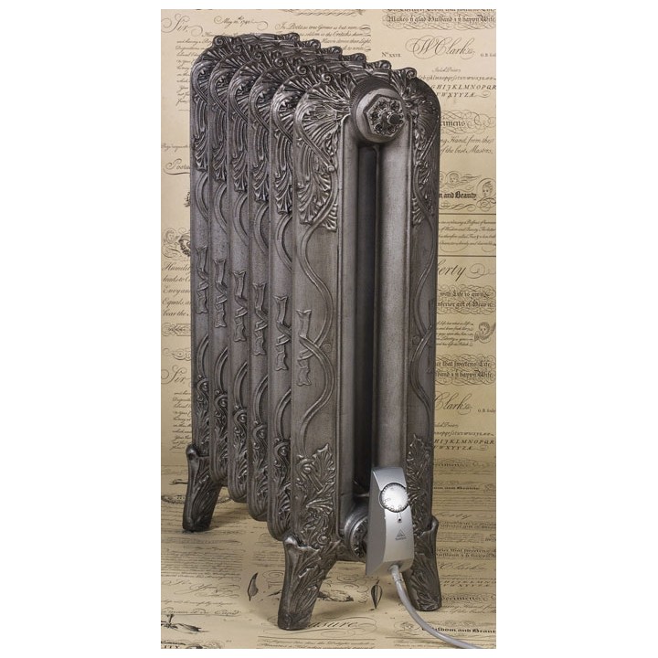 The "Marlborough" 2 Column 660mm (H) Traditional Victorian Cast Iron Radiator - Antiqued Pewter