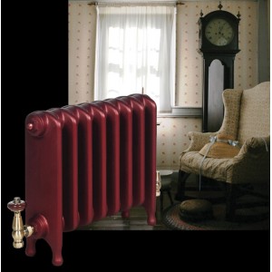 The "Embassy" 2 Column 440mm (H) Traditional Victorian Cast Iron Radiator - Rectory Red