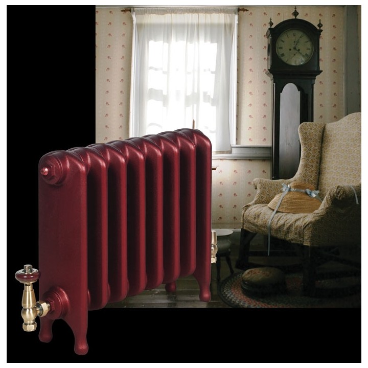 The "Embassy" 2 Column 440mm (H) Traditional Victorian Cast Iron Radiator - Rectory Red