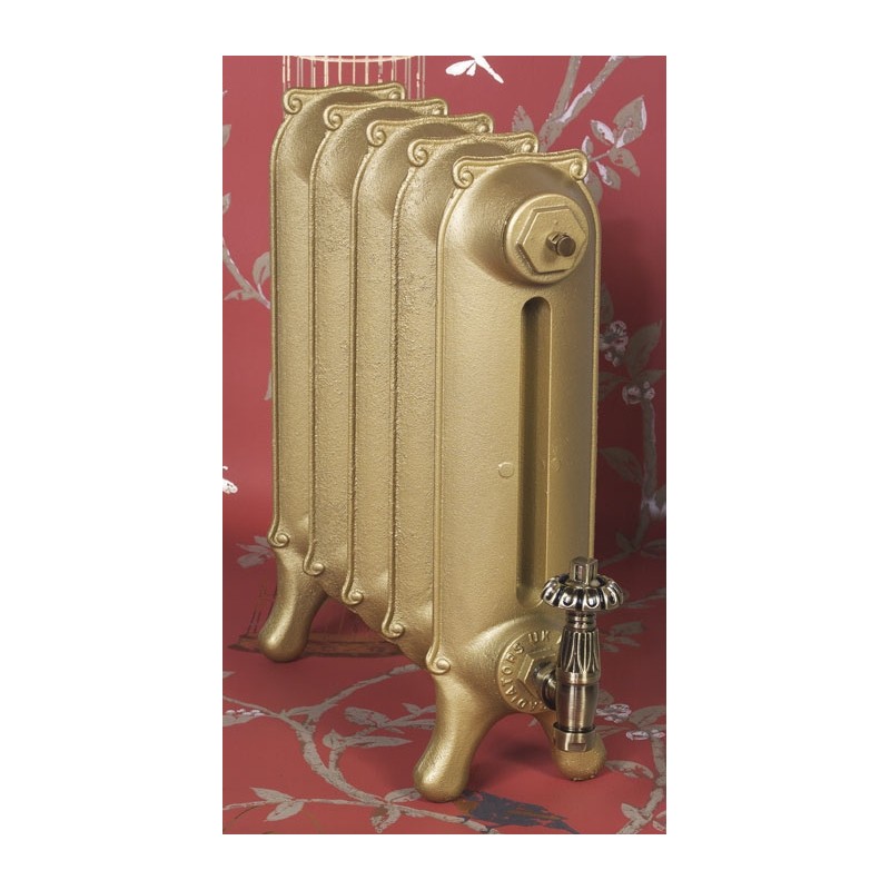 The "Mulberry" 2 Column 450mm (H) Traditional Victorian Cast Iron Radiator - Gold