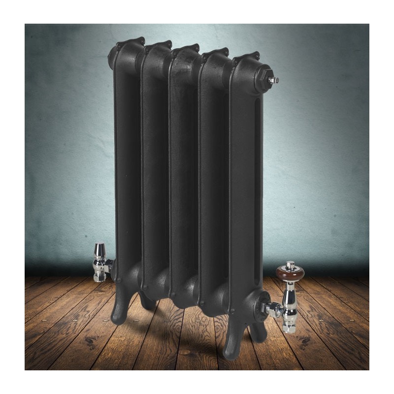 The "Mulberry" 2 Column 450mm (H) Traditional Victorian Cast Iron Radiator - Natural Cast