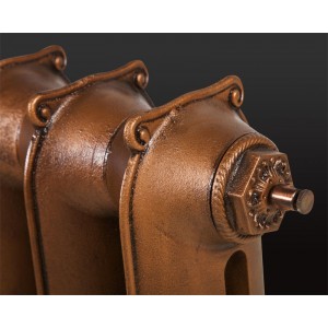 The "Mulberry" 2 Column 450mm (H) Traditional Victorian Cast Iron Radiator - Antiqued Copper
