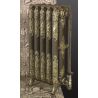 The "Charlestone" 765mm (H) 3 Column Traditional Victorian Cast Iron Radiator - Old Penny with Gold highlight