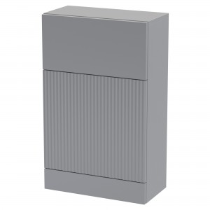 Fluted 500mm WC Unit - Satin Grey