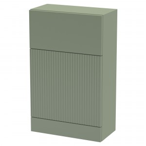 Fluted 500mm WC Unit - Satin Green