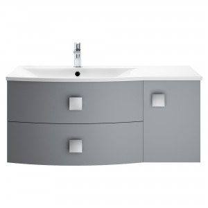Sarenna Dove Grey 1000mm (w) x 448mm (h) x 504mm (d) Cabinet & Basin - Left Hand