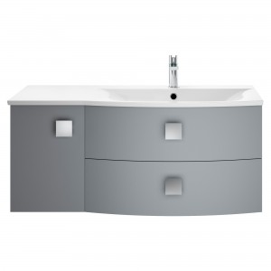 Sarenna Dove Grey 1000mm (w) x 448mm (h) x 504mm (d) Cabinet & Basin - Right Hand