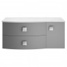 Sarenna Dove Grey 1000mm (w) x 446mm (h) x 504mm (d) Left Hand Cabinet With Marble Top