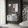 Sarenna Dove Grey 1000mm (w) x 446mm (h) x 504mm (d) Right Hand Cabinet With Marble Top - Insitu