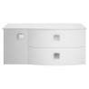 Sarenna Moon White 1000mm (w) x 446mm (h) x 504mm (d) Right Hand Cabinet With Marble Top