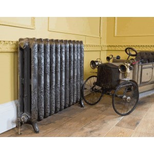The "Charlestone" 765mm (H) 3 Column Traditional Victorian Cast Iron Radiator - Antiqued Pewter
