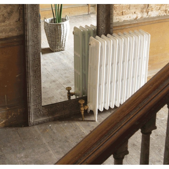 The "Gladstone" 4 Column 813mm (H) Traditional Victorian Cast Iron Radiator - All White