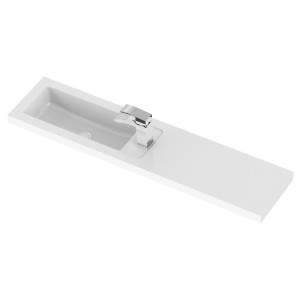 "Fusion" Gloss White 1100mm (w) x 904mm (h) x 260mm (d) Slimline Combination Vanity & Toilet Unit