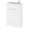 Fusion Gloss White 600mm (w) x 904mm (h) x 260mm (d) Slimline Vanity Unit with Basin