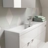 Fusion Gloss White 1200mm (w) x 904mm (h) x 360mm (d) Slimline Combination Vanity & Toilet Unit with Left Hand Basin - Insitu