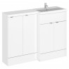 Fusion Gloss White 1200mm (w) x 904mm (h) x 360mm (d) Full Depth Combination Vanity & Toilet Unit with Right Hand Basin