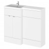 Fusion Gloss White 1000mm (w) x 904mm (h) x 360mm (d) Full Depth Combination Vanity & Toilet Unit with Left Hand Basin
