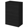 Fusion Charcoal Black 600mm (w) x 882mm (h) x 360mm (d) WC Unit & Co-ordinating Top