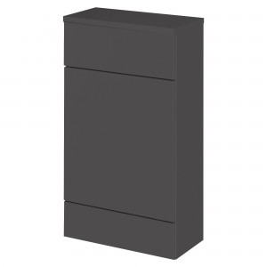 Fusion Gloss Grey 500mm (w) x 882mm (h) x 260mm (d) Compact WC Unit & Co-ordinating Top