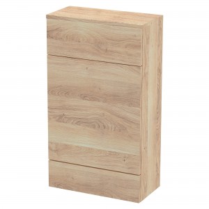 Fusion 500mm WC Unit With Co-ordinating Top - Bleached Oak