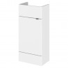 Fusion White Gloss 400mm (w) x 864mm (h) x 255mm (d) Compact Vanity Unit