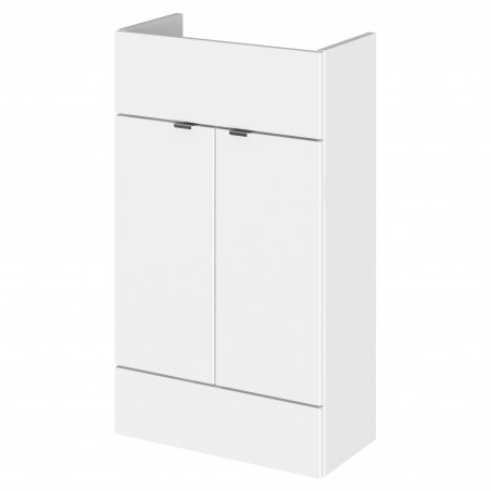 Fusion White Gloss 500mm (w) x 864mm (h) x 255mm (d) Compact Vanity Unit