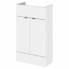 Fusion White Gloss 500mm (w) x 864mm (h) x 255mm (d) Compact Vanity Unit