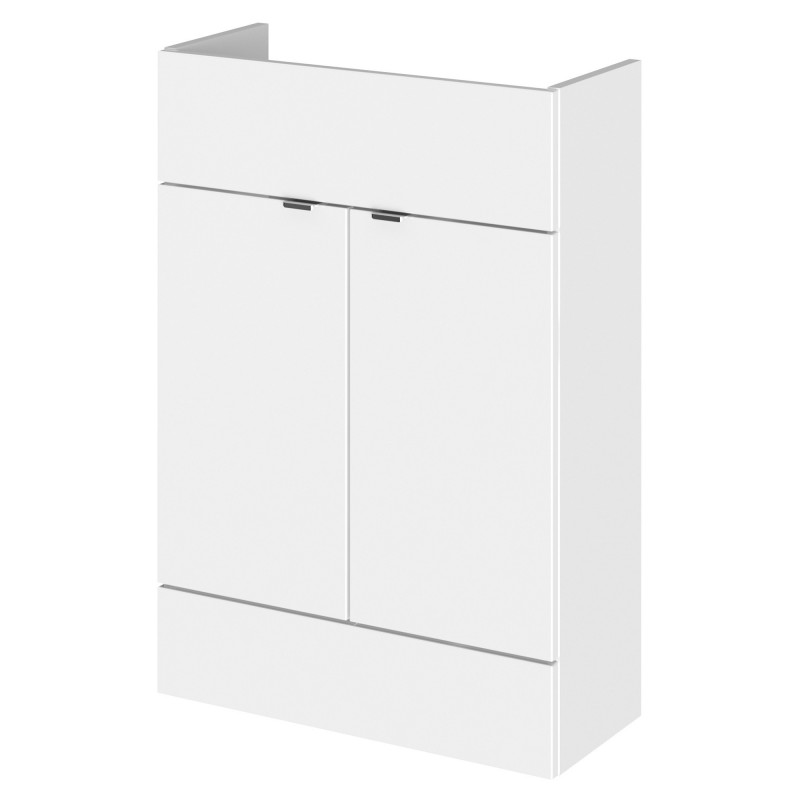 Fusion White Gloss 600mm (w) x 864mm (h) x 255mm (d) Compact Vanity Unit