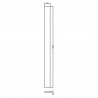 Fusion White Gloss 2000mm (W) x 145mm (h) x 18mm (d) Plinth - Technical Drawing